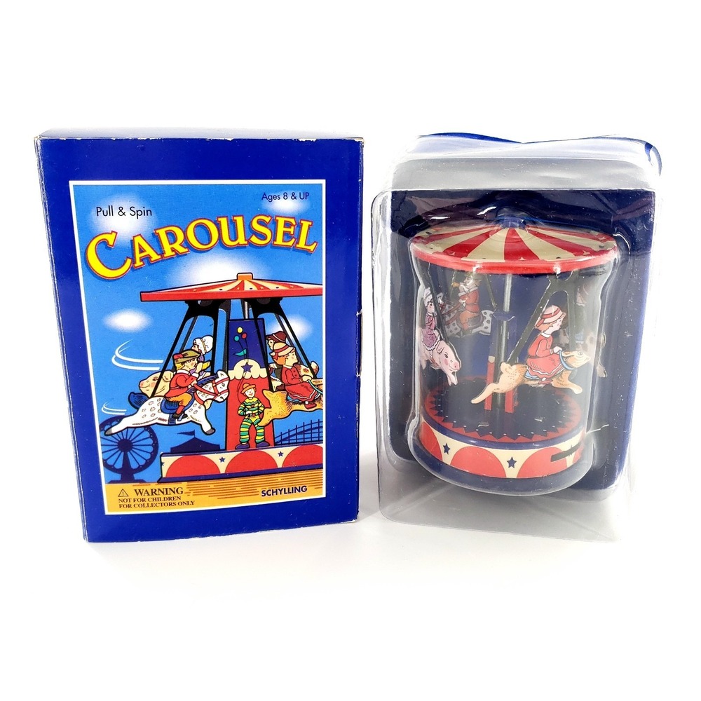 Schylling Horse Pull & Spin Carousel Collector Series In Box